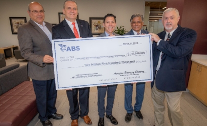 ABS and Texas A&M Grow Global Strategic Relationship with $2.5m Donation to Endow Ocean Engineering Department Chair and Fund New Laboratory for Ocean Innovation